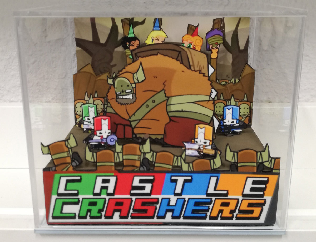 Castle Crashers Diorama Cube: Fighting Giant Bat Video Game 