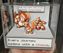 Load image into Gallery viewer, Pokemon Evolution Charmander Cubic Diorama