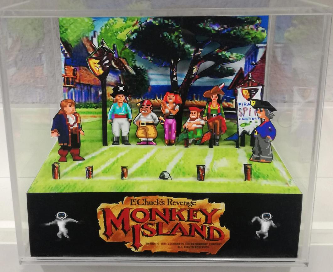Monkey Island 2  Spitting Contest Cubic Diorama