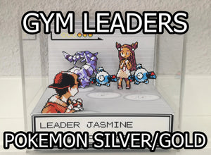 Pokemon Silver/Gold Gym Leaders Cubic Diorama