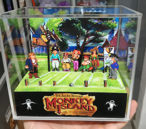 Monkey Island 2  Spitting Contest Cubic Diorama