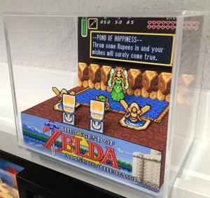 Zelda A Link to the Past - Pond of Hapiness Cubic Diorama