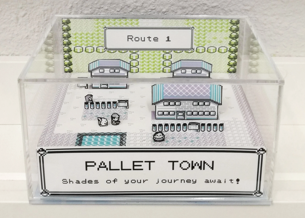 Pokemon Pallet Town Flat Cubic Diorama