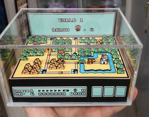 Super Mario Bros 3 Map Flat Cubic Diorama