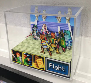 Golden Sun Saturos and Menardi Cubic Diorama