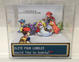 Pokemon Firered - GeekRama diorama em cubo