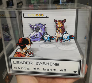 Pokemon Silver/Gold Gym Leaders Cubic Diorama