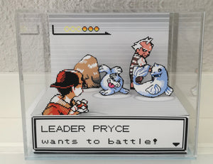 Pokemon Silver/Gold Gym Leaders Cubic Diorama