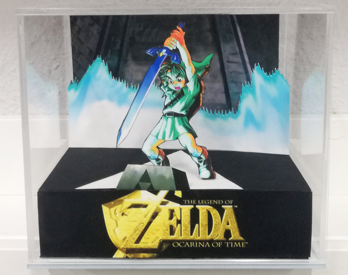 Zelda Ocarina of Time Master Sword Cubic Diorama