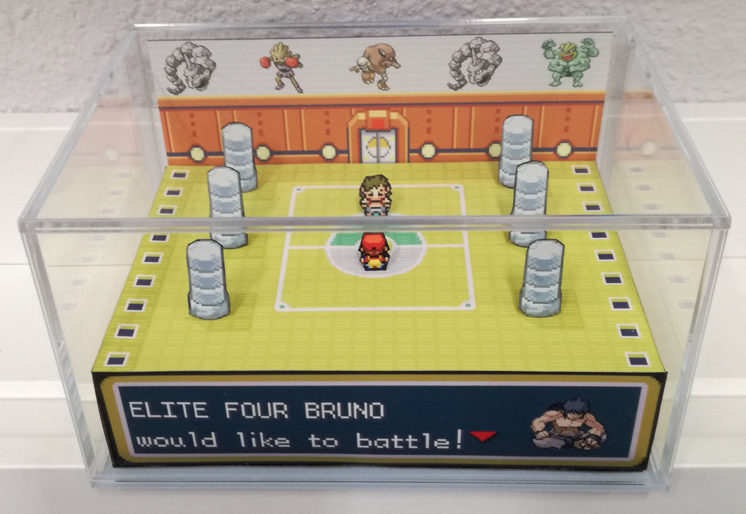 Pokemon Elite Four Arena Bruno Cubic Diorama