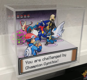 Pokemon Platinum Cynthia Battle Cubic Diorama