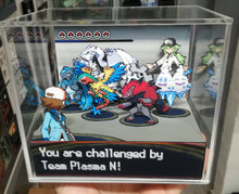 Load image into Gallery viewer, Pokemon White/Black Team Plasma N Battle Cubic Diorama