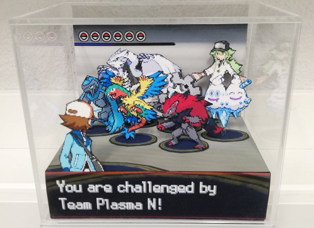 Pokemon White/Black Team Plasma N Battle Cubic Diorama