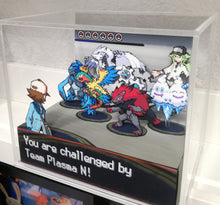 Load image into Gallery viewer, Pokemon White/Black Team Plasma N Battle Cubic Diorama