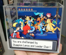 Load image into Gallery viewer, Pokemon Soul Silver/Heart Gold Lance and Clair Battle Cubic Diorama