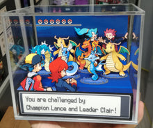 Load image into Gallery viewer, Pokemon Soul Silver/Heart Gold Lance and Clair Battle Cubic Diorama