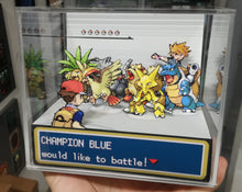 Load image into Gallery viewer, Pokemon Fire Red/ Leaf Green Blue Battle Cubic Diorama