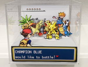 Pokemon Fire Red/ Leaf Green Blue Battle Cubic Diorama