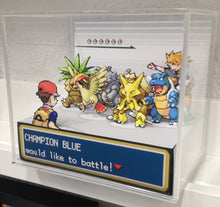 Load image into Gallery viewer, Pokemon Fire Red/ Leaf Green Blue Battle Cubic Diorama