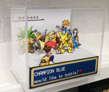 Load image into Gallery viewer, Pokemon Fire Red/ Leaf Green Blue Battle Cubic Diorama