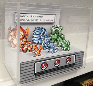 Pokemon Blue/Red Evolutions Cubic Diorama