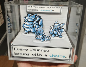 Pokemon Evolution Squirtle Cubic Diorama