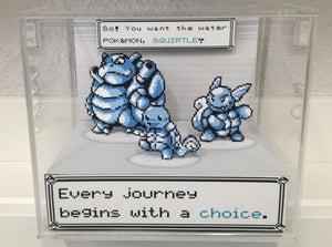 Pokemon Evolution Squirtle Cubic Diorama