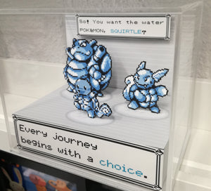 Pokemon Evolution Squirtle Cubic Diorama