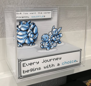 Pokemon Evolution Squirtle Cubic Diorama