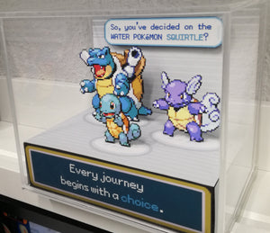 Pokemon Fire Red Evolution Squirtle Cubic Diorama