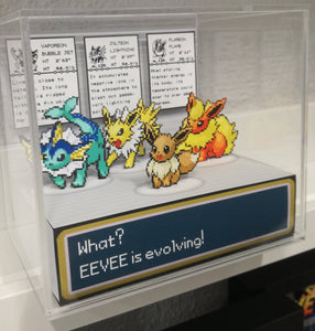 Pokemon Fire Red Eevee Cubic Diorama