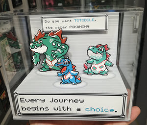 Pokemon Evolution Totodile Cubic Diorama