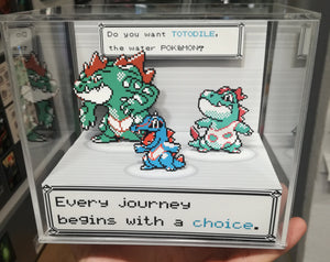 Pokemon Evolution Totodile Cubic Diorama