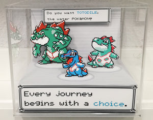 Pokemon Evolution Totodile Cubic Diorama