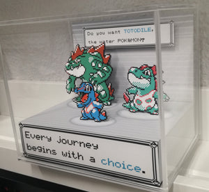 Pokemon Evolution Totodile Cubic Diorama