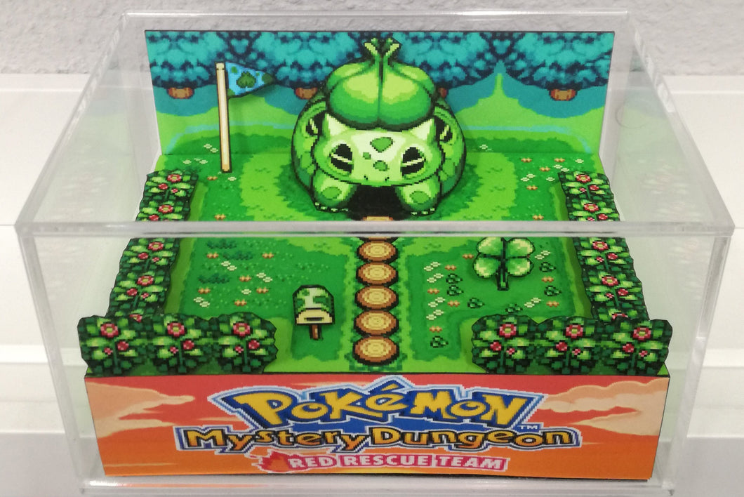 Pokemon Mystery Dungeon Bulbasaur Flat Cubic Diorama