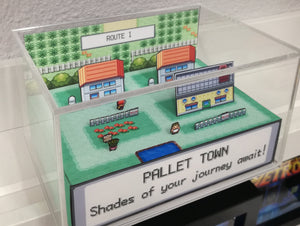 Pokemon Fire Red Pallet Town Flat Cubic Diorama