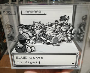 Pokemon Blue Battle Cubic Diorama