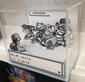 Pokemon Blue Battle Cubic Diorama