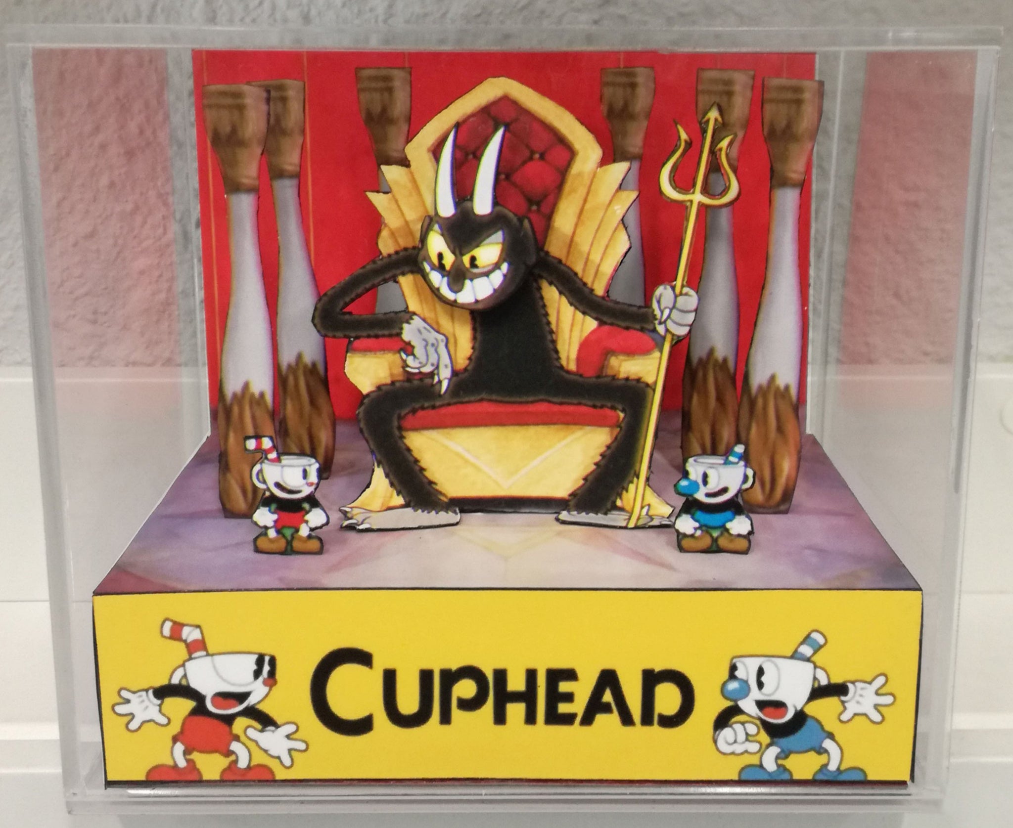 Cuphead King Dice Shadowbox Art 