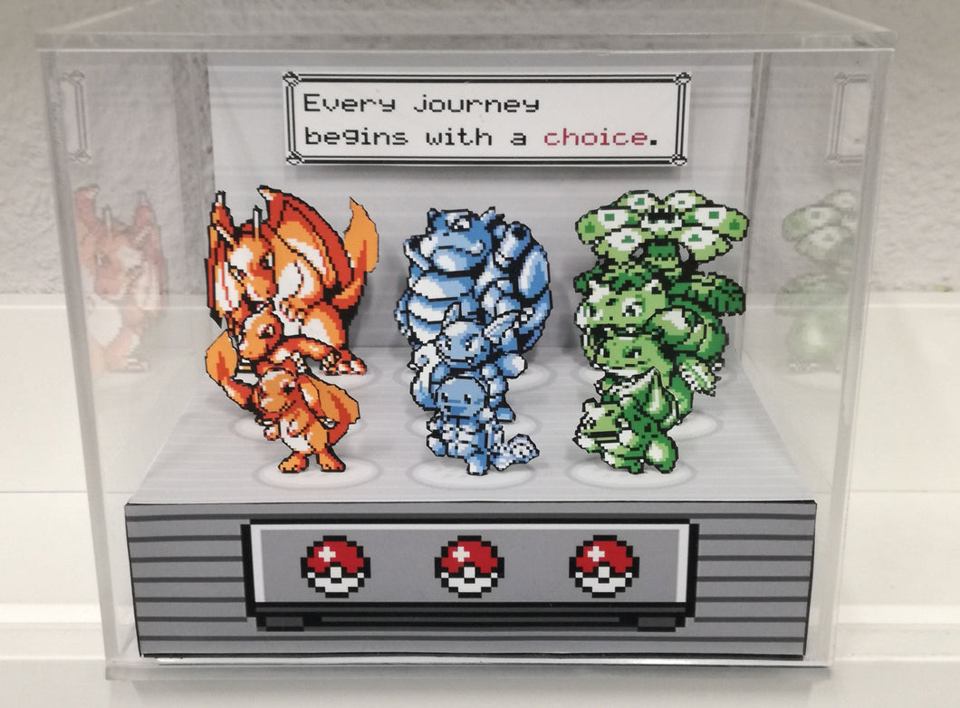 Pokemon Blue/Red Evolutions Cubic Diorama