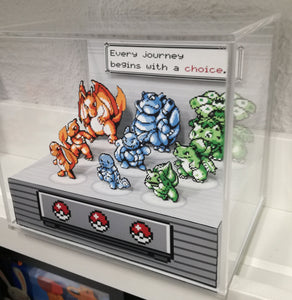 Pokemon Red/Blue - GeekRama diorama em cubo