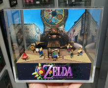 Load image into Gallery viewer, Zelda Majoras Mask Clock Town Cubic Diorama