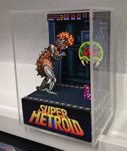 Super Metroid Mother Brain Cubic Diorama