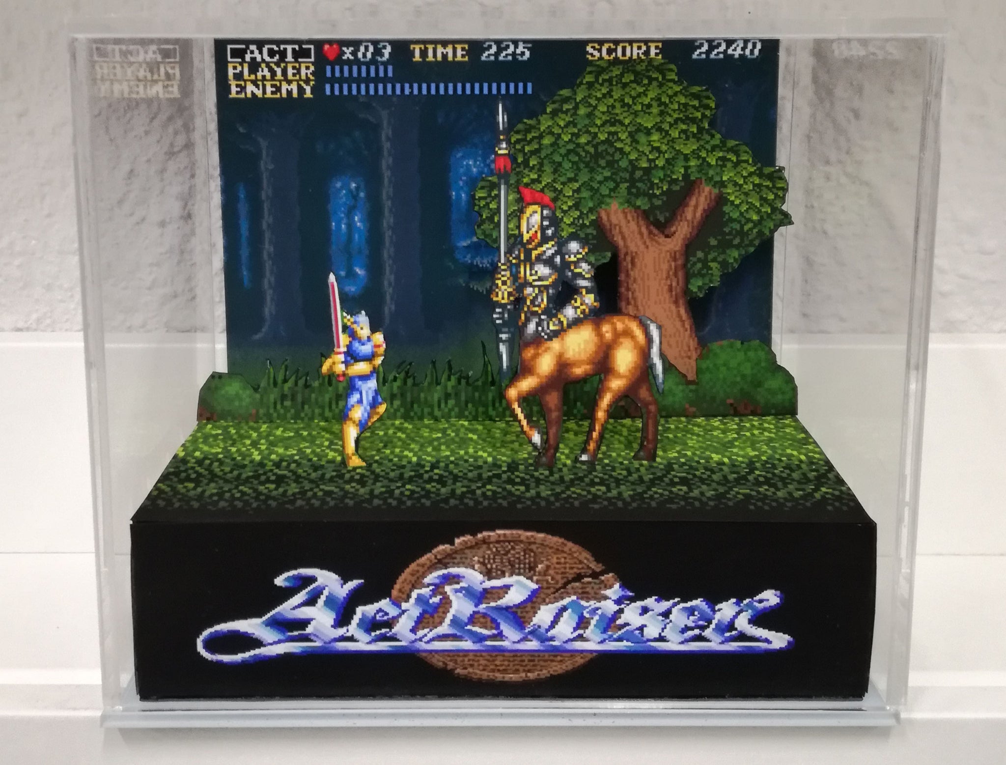 ☆ Diorama Art Meadow and Bench : Art Stage K, 1:87 scale mini-diorama art work