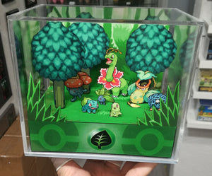 Pokemon Home Grass Cubic Diorama