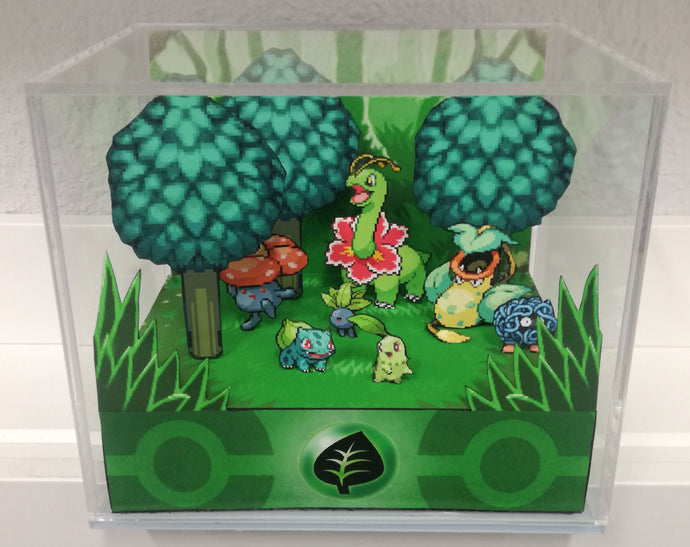 Pokemon Home Grass Cubic Diorama