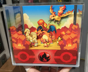 Pokemon Home Fire Cubic Diorama