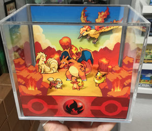 Pokemon Home Fire Cubic Diorama