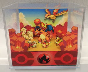 Pokemon Home Fire Cubic Diorama